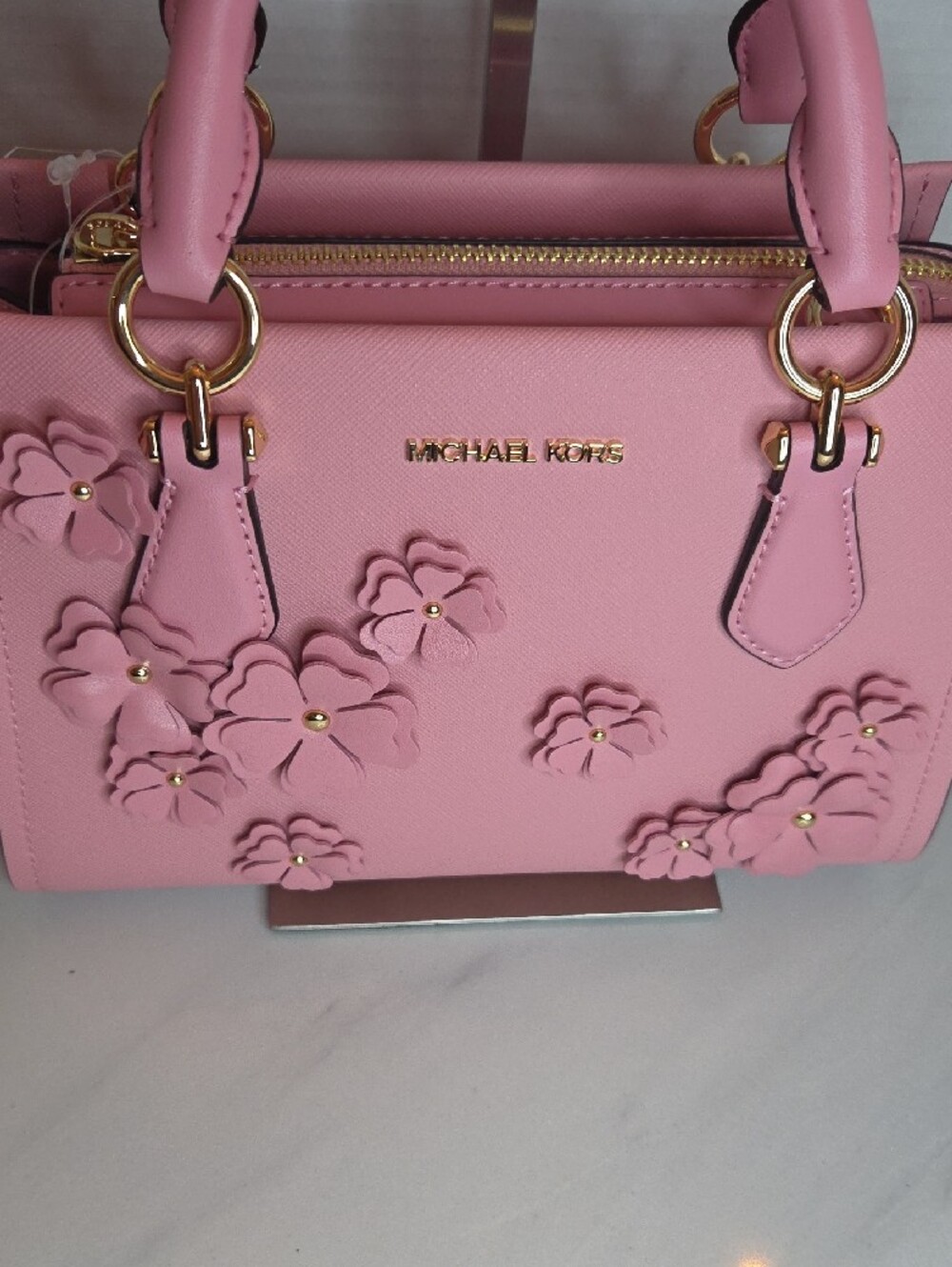 Michael Kors Marilyn Small Leather Satchel Bag - Picture 4 of 10